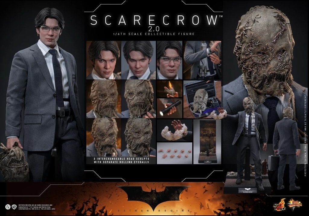 Scarecrow 2.0 - Batman Begins / Dark Knight (Hot Toys801), Ophalen of Verzenden, Nieuw, Film, Actiefiguur of Pop