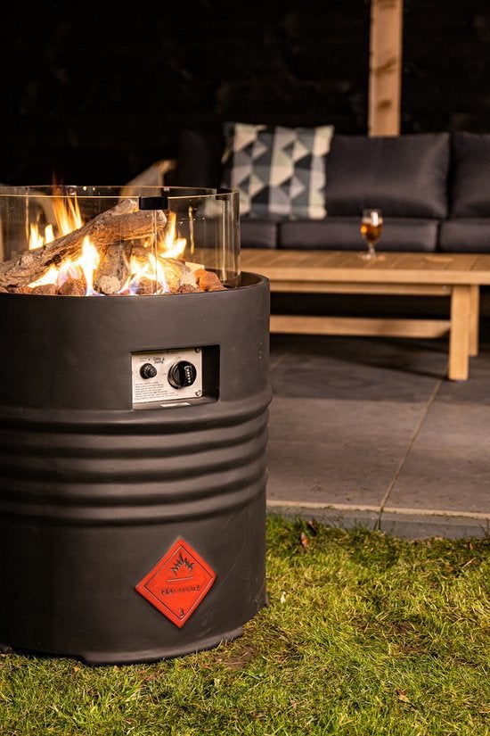 Cozy barrel olievat terrasverwarmer 60x62, Tuin en Terras, Ophalen, Zo goed als nieuw