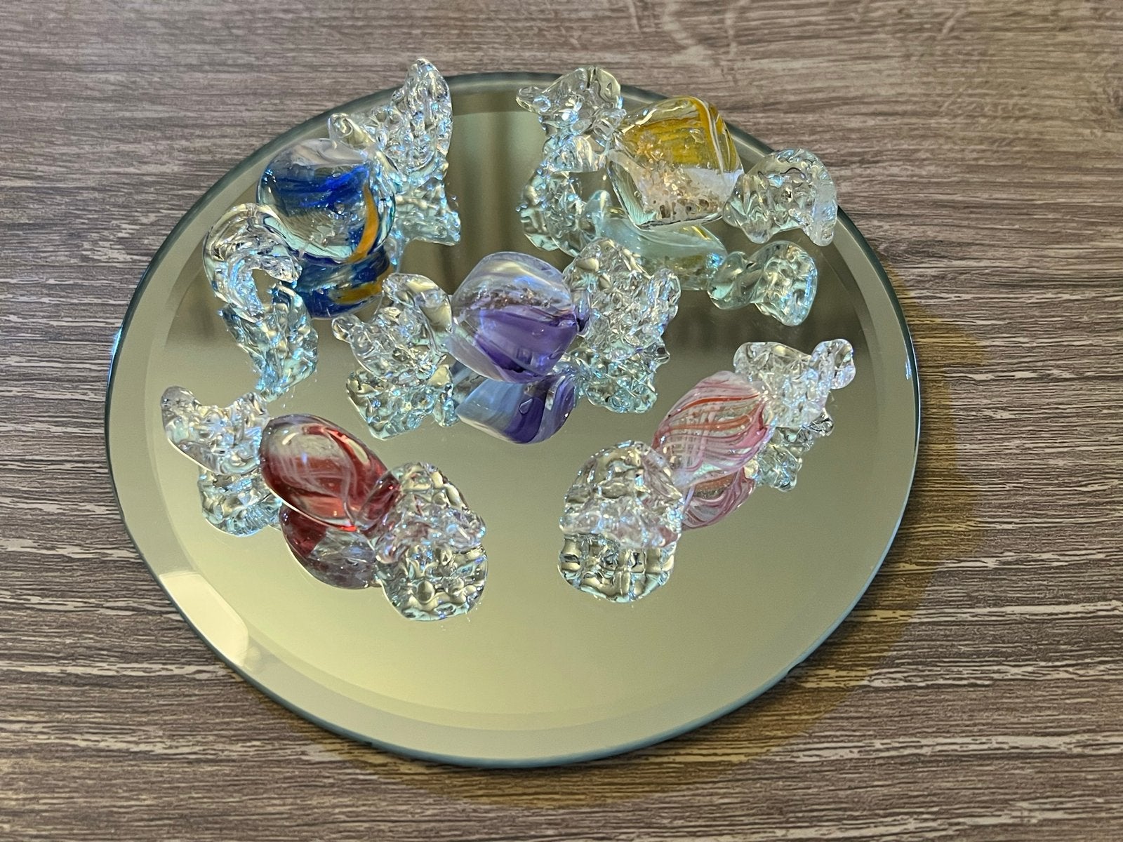 Set van 5 Vintage Murano Glazen Snoepjes – Italië, Ophalen of Verzenden
