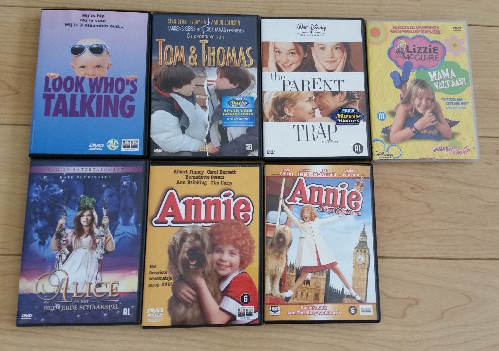 6 x kinder dvd's jeugd films annie lizzie alice tom&thomas, Verzenden, Alle leeftijden, Nederlands, Zo goed als nieuw
