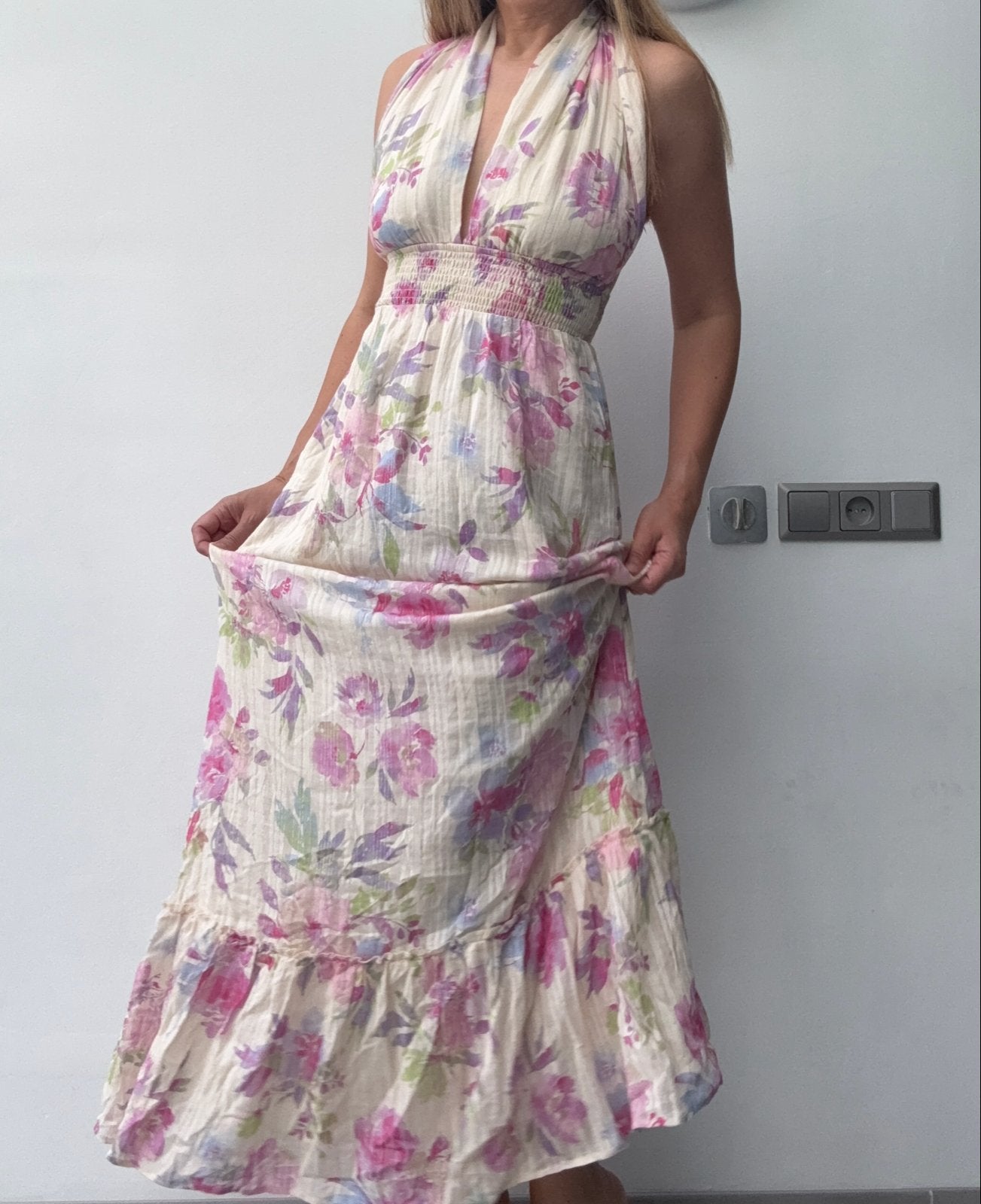 Maxi jurk met bloemenprint - My Jewellery, Kleding | Dames, Jurken, Maat 38/40 (M), Meerkleurig, Nieuw, Ophalen of Verzenden
