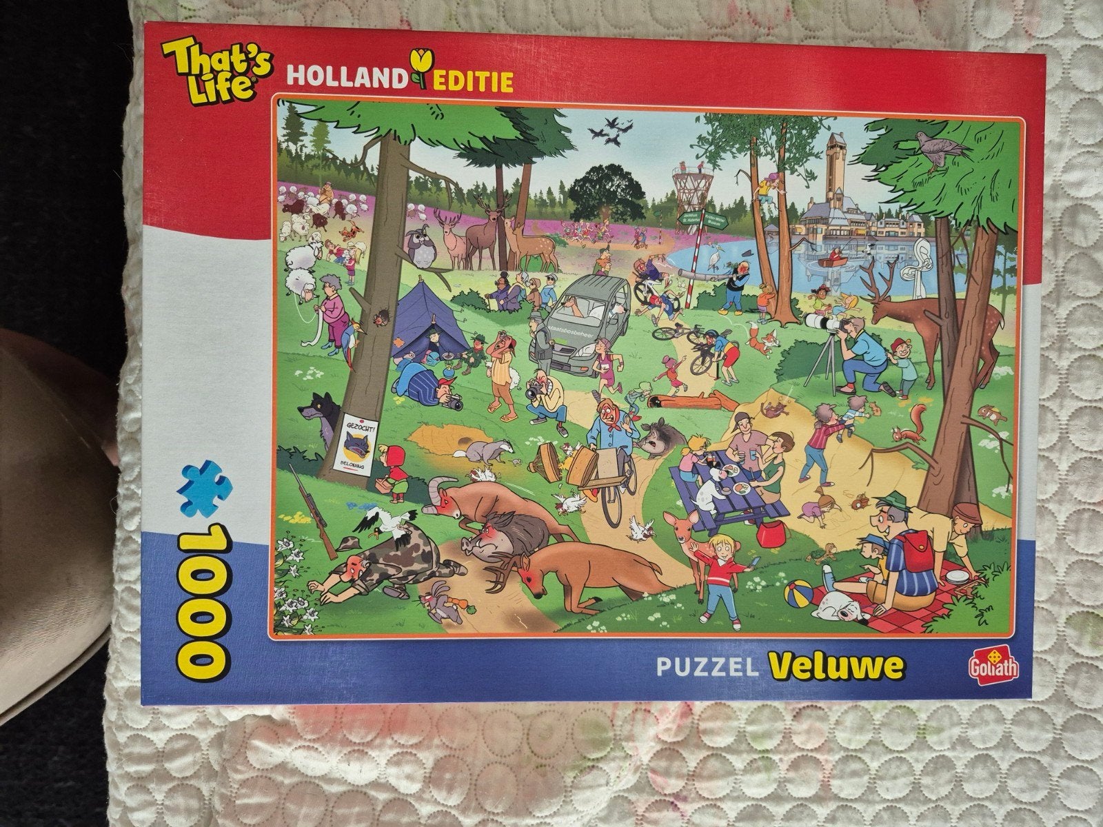 Puzzel That's Life Veluwe 1000 stukjes - Uco Egmond, Hobby en Vrije tijd, Ophalen of Verzenden, 500 t/m 1500 stukjes, Gebruikt