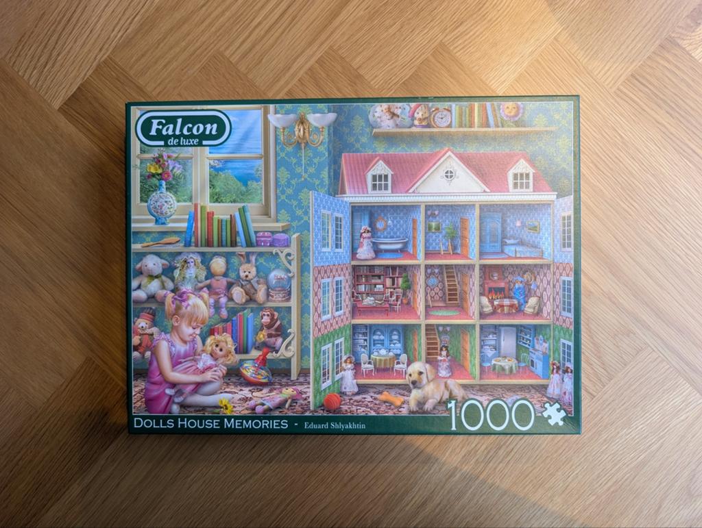 Falcon puzzel Dolls House Memories 1000 stukjes, Ophalen of Verzenden, 500 t/m 1500 stukjes, Zo goed als nieuw, Legpuzzel