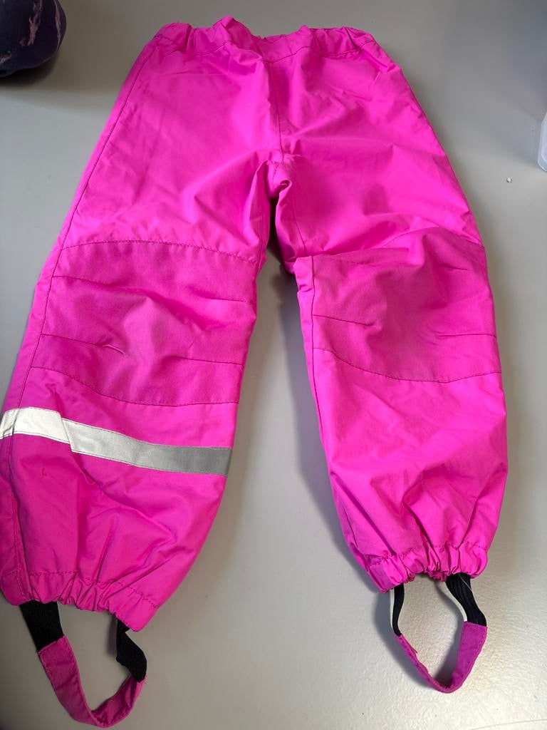 Fel Roze waterdichte skibroek maat 116, Ophalen of Verzenden, Gebruikt
