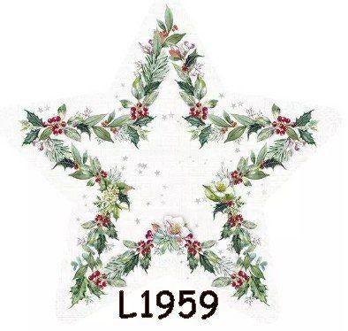 Servetten decoupage/bullet journal * Kerst L1959 L1960 L1962, Verzenden, Nieuw