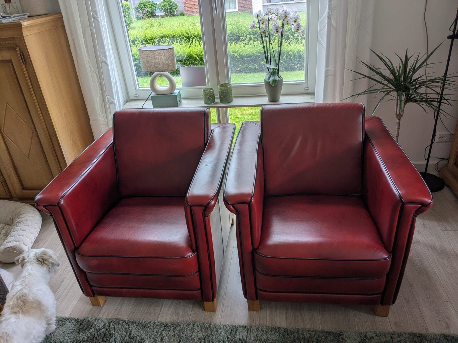Bank en twee stoelen per september beschikbaar, Ophalen, Gebruikt, Twee
