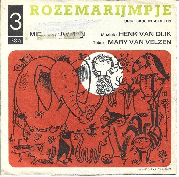 Mies Bouwman – Rozemarijmpje 3 Flexi disc uit 1963, Cd's en Dvd's, Gebruikt, Ophalen of Verzenden, Kinderen en Jeugd, 7 inch