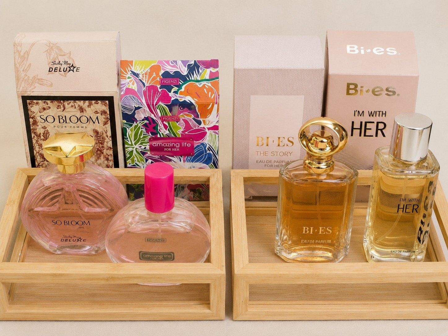 Parfumpakket – 4 damesgeuren (dupes van designers), Ophalen of Verzenden, Zo goed als nieuw, Gevuld