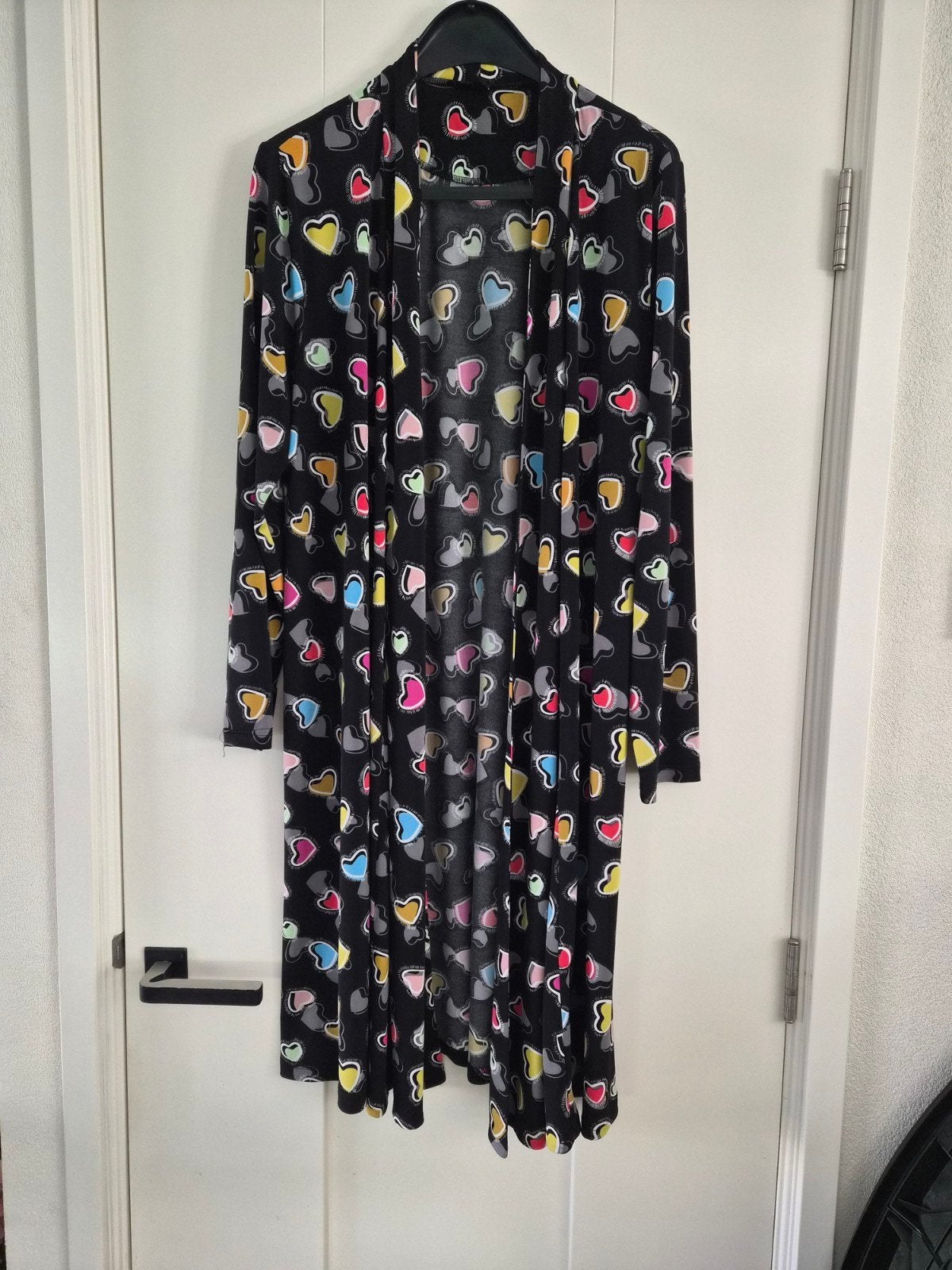 Yoek vest met hartjesprint - Maat 46/48 (L), Kleding | Dames, Yoek, Ophalen of Verzenden, Zo goed als nieuw, Zwart