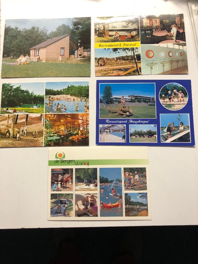 Ansichtkaarten gelopen diverse vakantieparken Per stuk biede, Ophalen of Verzenden, 1980 tot heden, Gelopen, Noord-Brabant