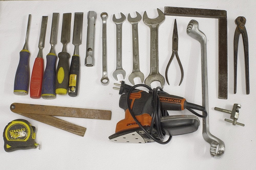 Partij oud gereedschap en Black en Decker schuurmachine., Ophalen of Verzenden
