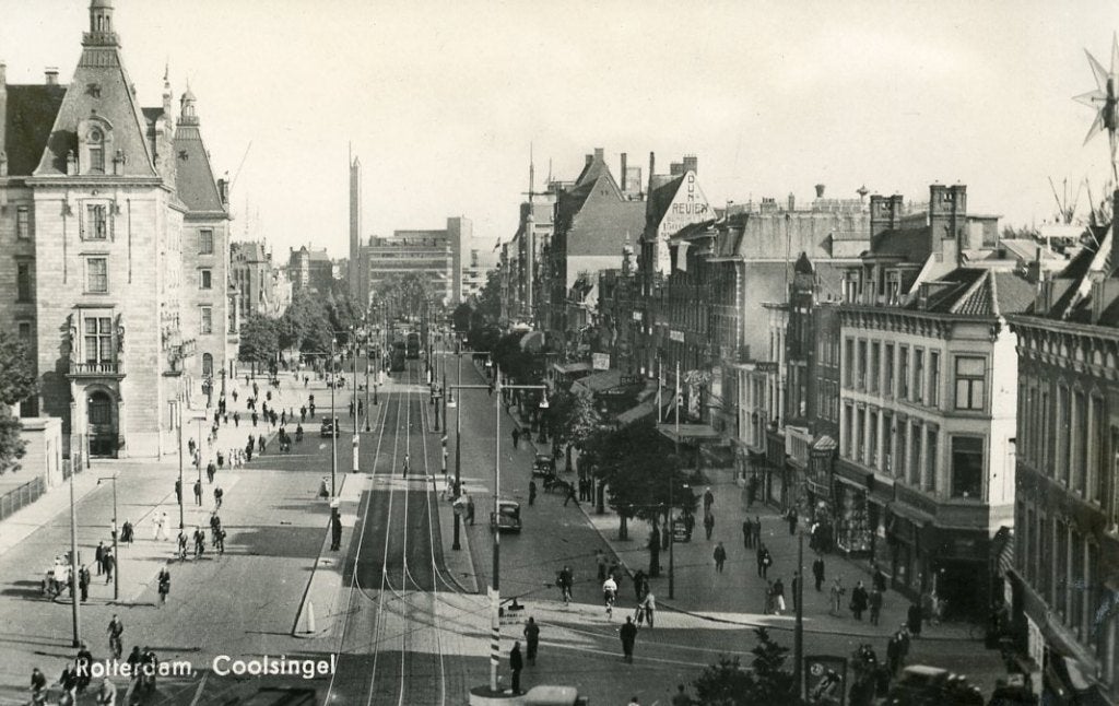 ROTTERDAM – Coolsingel 1935 (RD009), Verzamelen, Ansichtkaarten | Nederland, Verzenden, 1920 tot 1940, Ongelopen, Zuid-Holland