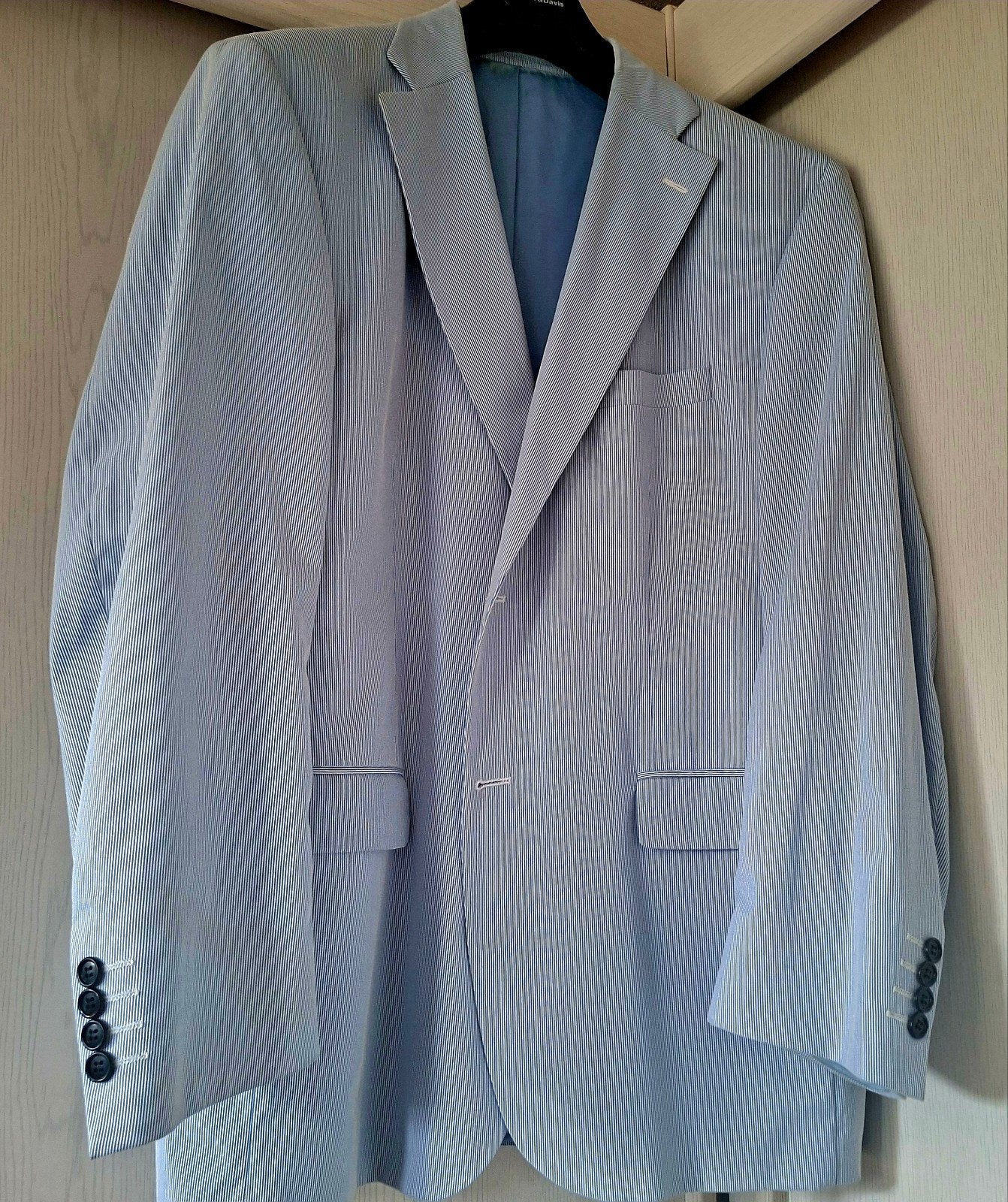 Lichtblauw heren colbert., Ophalen of Verzenden, Zo goed als nieuw, Blauw