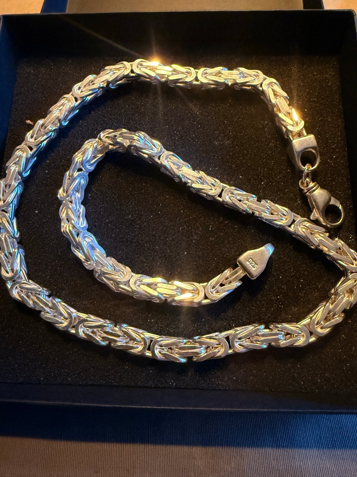 Zilveren 925 Koningsschakel Ketting 70cm - Zo goed als nieuw, Sieraden, Tassen en Uiterlijk, Kettingen, Ophalen, Zo goed als nieuw
