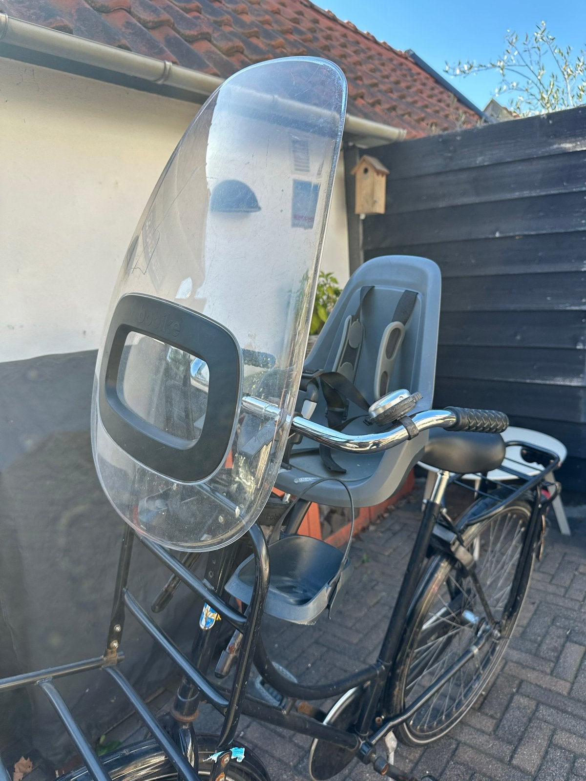Bobike fietszitje voor met windscherm, Ophalen of Verzenden, Gebruikt, Voorzitje