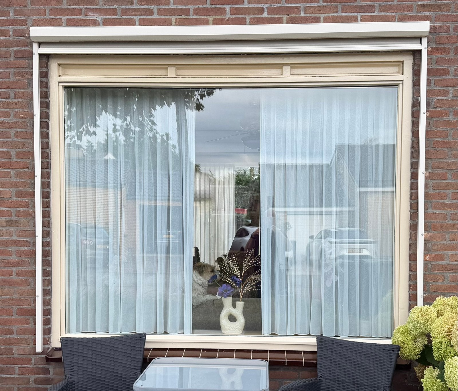 Electrische screens zonwering, Tuin en Terras, Ophalen, Zo goed als nieuw, Knikarmscherm