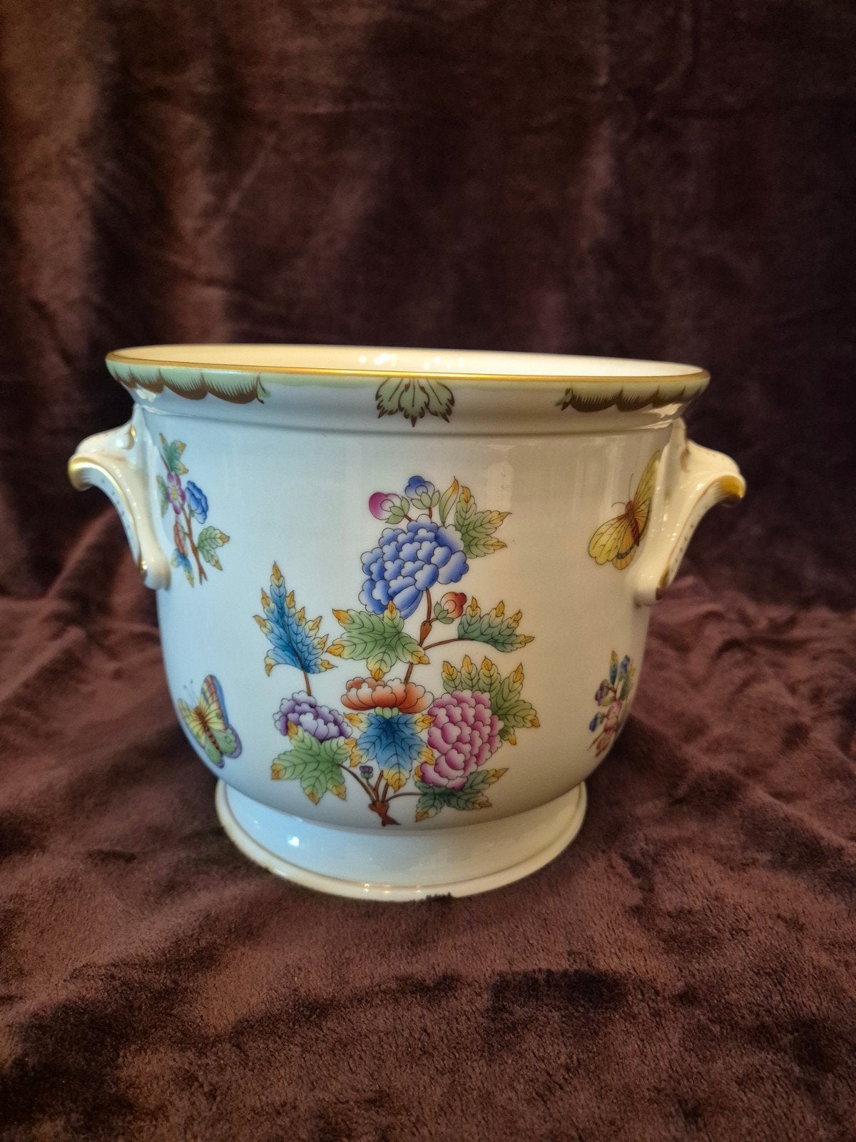 Herend Victoria Cachepot - handgeschilderd Porselein, Ophalen of Verzenden