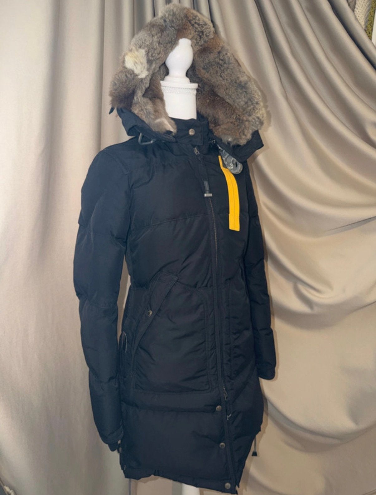 Parajumpers Long Bear jas, Ophalen, Zo goed als nieuw, Maat 34 (XS) of kleiner, Zwart