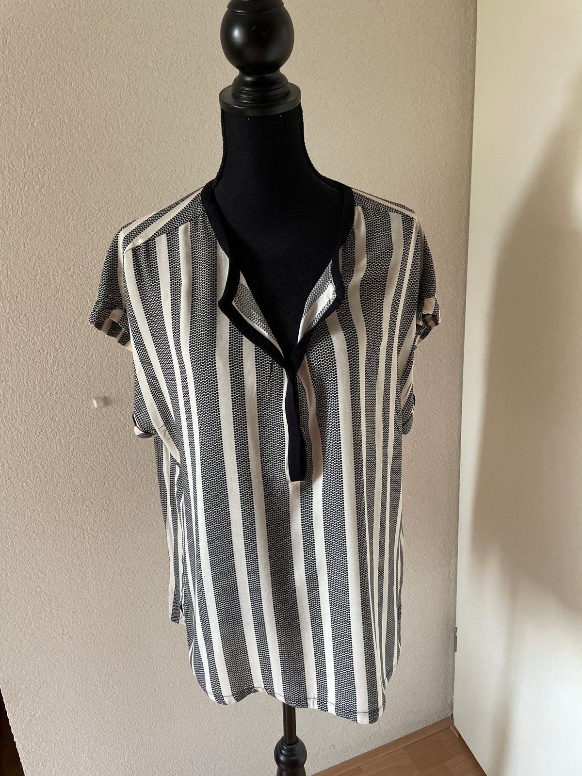 Dante 6 gestreepte blouse met korte mouwen maat 5, Kleding | Dames, T-shirts, Zwart, Maat 42/44 (L), Ophalen of Verzenden, Zo goed als nieuw