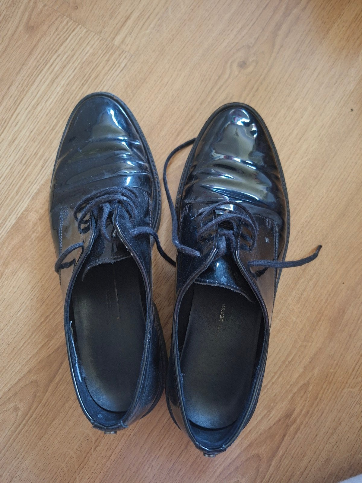 Zwarte lakleren veterschoenen van Ecco, Ecco, Schoenen met lage hakken, Zwart, Ophalen of Verzenden
