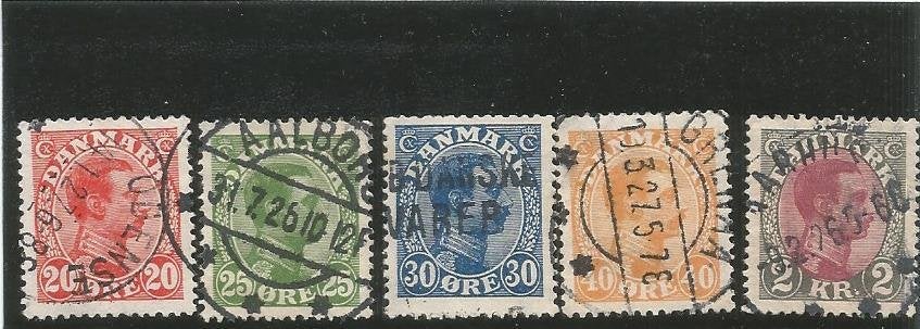 Denemarken Mi. 146/150, Ophalen of Verzenden, Denemarken, Gestempeld