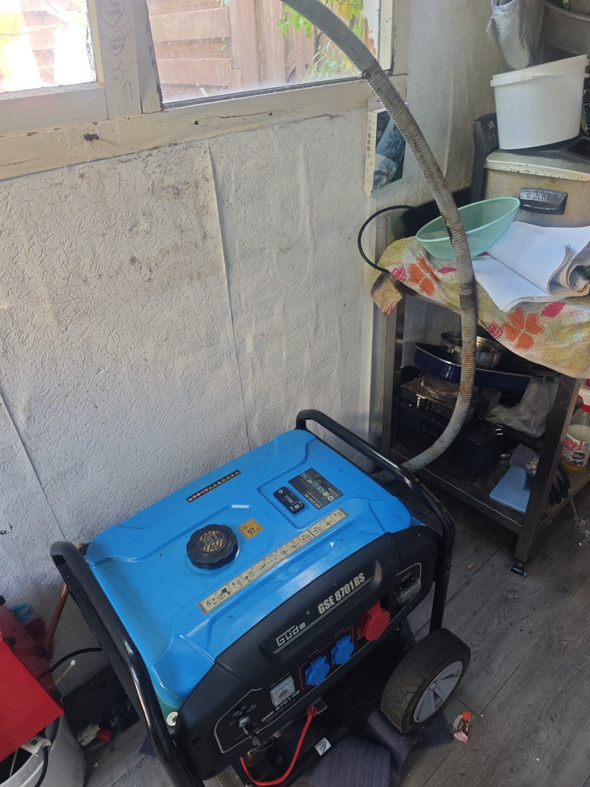 Gude gse 8701 rs aggregaat, Doe-het-zelf en Verbouw, Ophalen, Zo goed als nieuw, 5 tot 10 kVA, Benzine