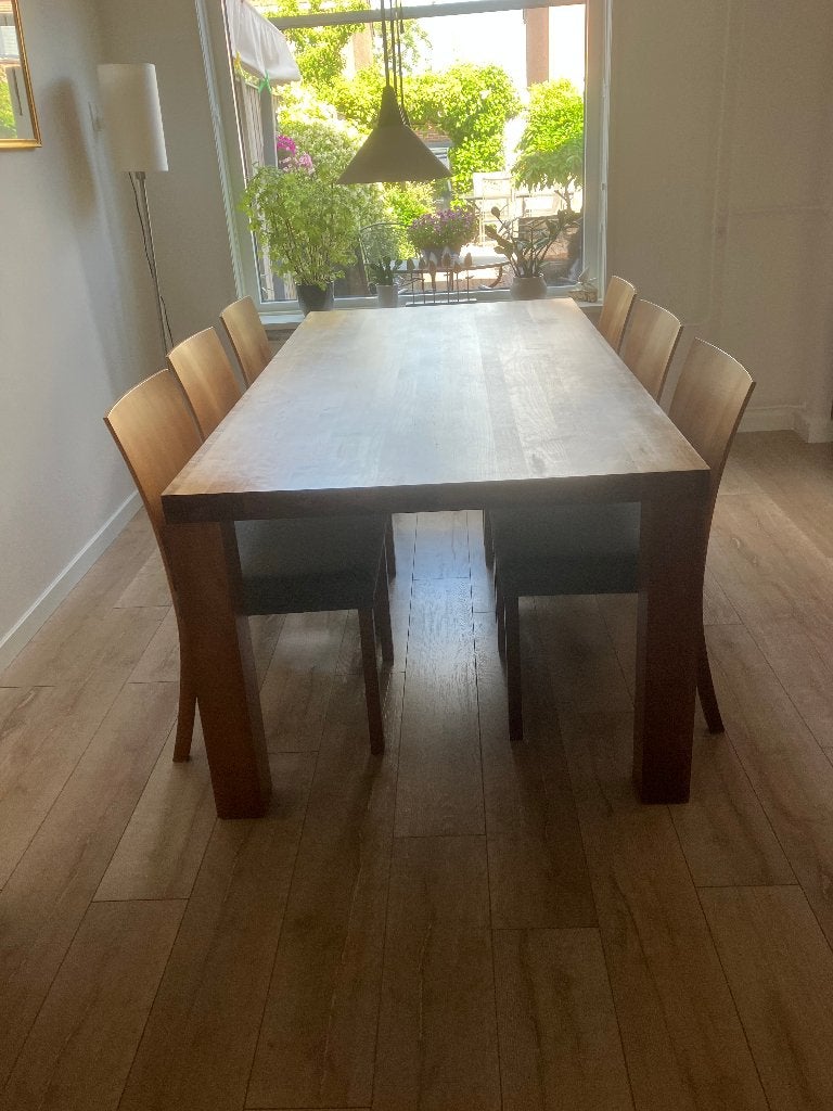 Eethoek, Huis en Inrichting, Tafels | Eettafels, Ophalen, Gebruikt, 50 tot 100 cm, Vijf personen of meer
