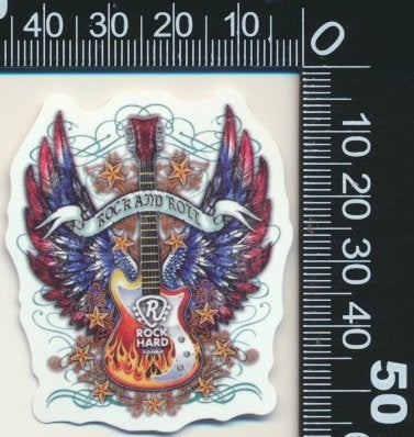 Sticker: Rock n Roll (18) - Rock Hard, Ophalen of Verzenden, Zo goed als nieuw, Bedrijf of Vereniging