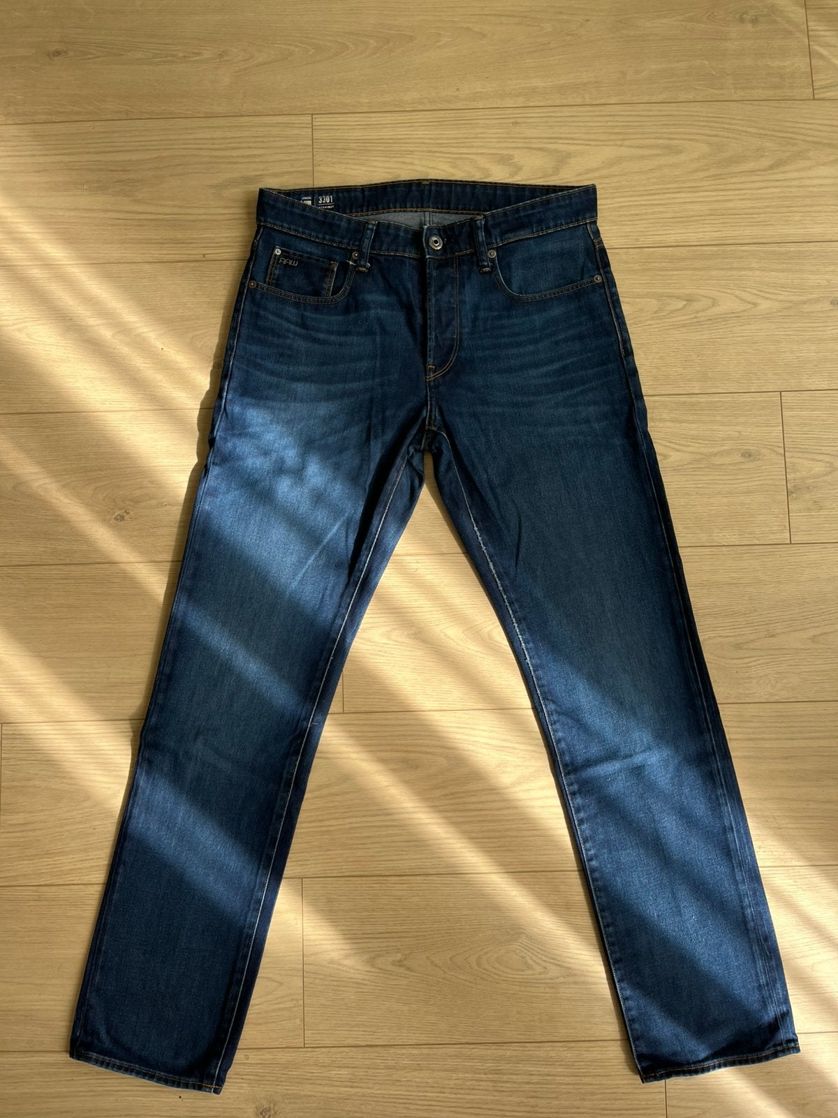 G- star RAW 3301 STRAIGHT broek jeans W32 L34 Z.G.A.N., Ophalen of Verzenden, Zo goed als nieuw, Overige kleuren, W32 (confectie 46) of kleiner