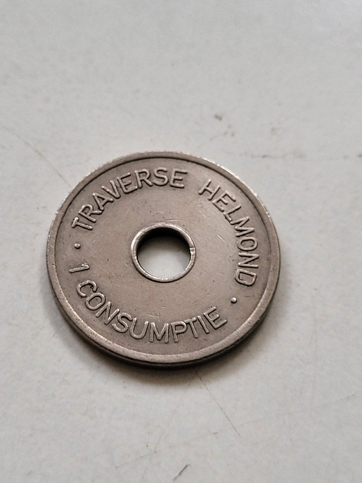 Consumptiemunt Traverse Helmond penning, Postzegels en Munten, Penningen en Medailles, Ophalen of Verzenden, Overige materialen