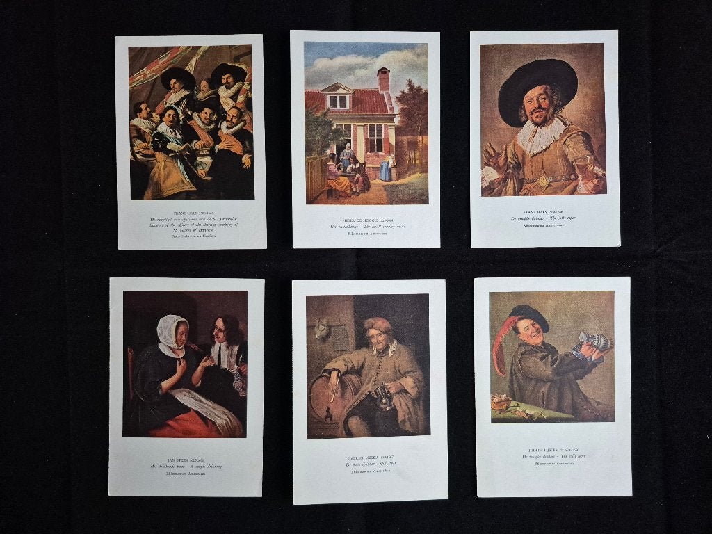 6 KLM ansichtkaarten met Schilderijen (A274), Ophalen of Verzenden, Gebruikt, Kaart, Foto of Prent