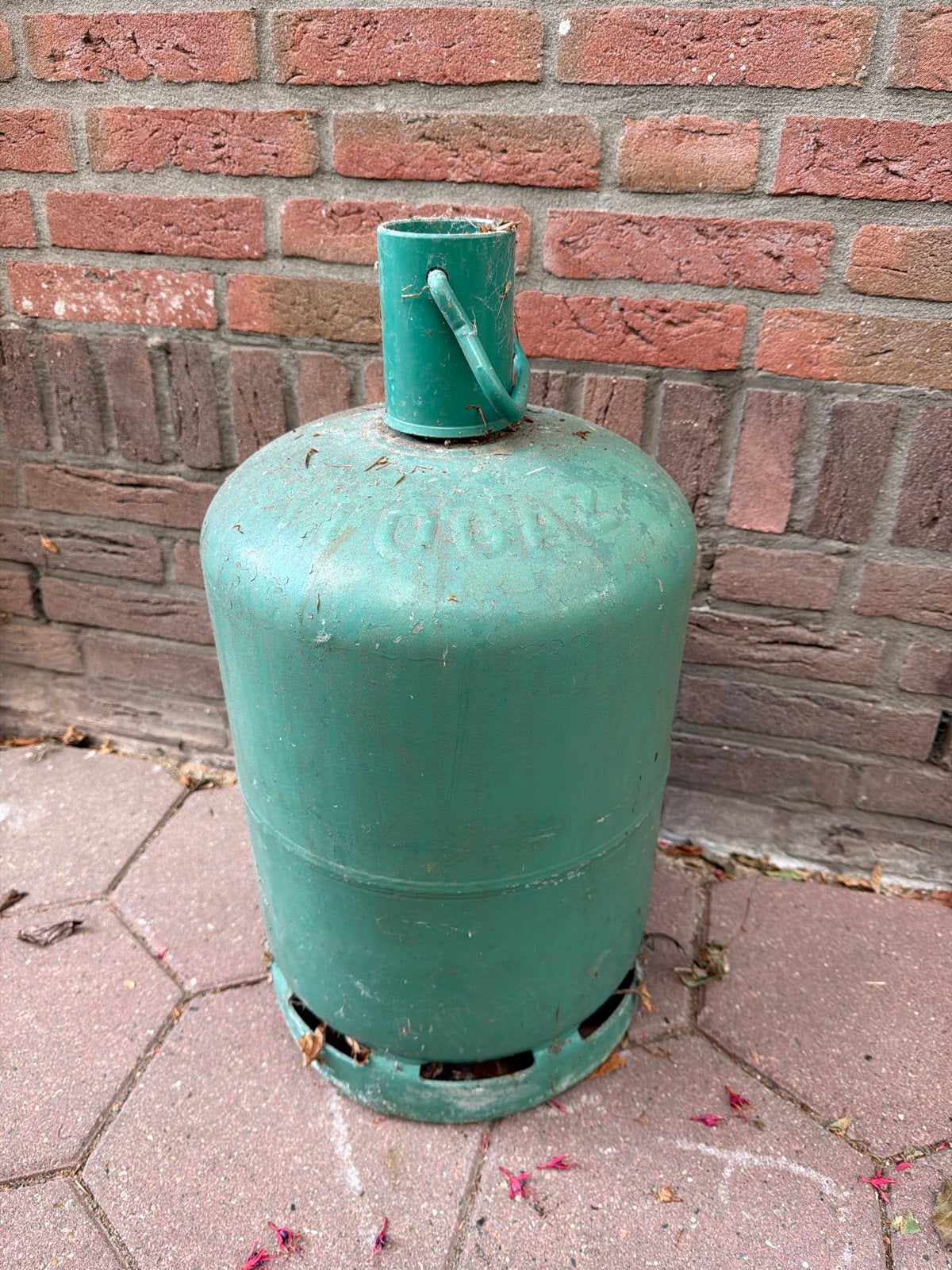 Vitogaz gasfles - Leeg, Ophalen, Gebruikt