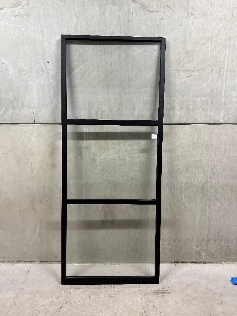Luxe stalen taatsdeur zwart met softclose | 2356x962 | 59, Ophalen, Binnendeur, Nieuw, Glas