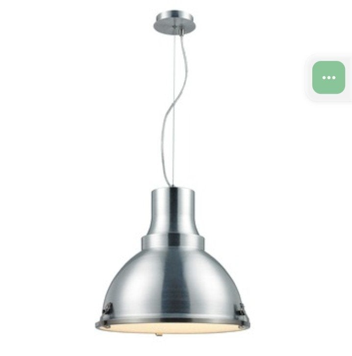 Industriële hanglamp, geborsteld metaal, Ophalen, Gebruikt, Metaal, Industrieel
