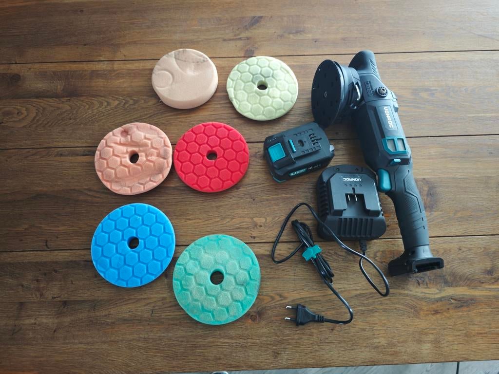 Vonroc Polijstmachine 20V Accu autodetailing goed als nieuw, Ophalen of Verzenden, Zo goed als nieuw, Minder dan 700 watt, Overige typen