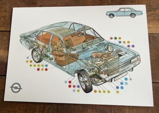 OPEL commedore -cutaway GARAGE decoratie, Ophalen of Verzenden, Zo goed als nieuw, Auto's