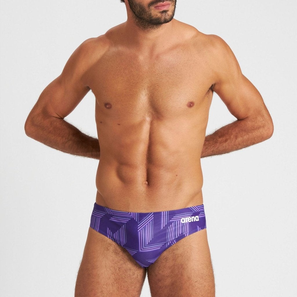 Nieuwe Arena M Puzzled Brief Zwembroek Black Purple Multi, C.da Cisterna, 84/85 62029 Tolentino (MC) Italië, Paars, Overige maten