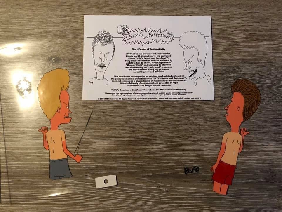 Beavis and Butthead Animation Cellen met Certificaat., Ophalen of Verzenden, Zo goed als nieuw, Tv, Overige typen