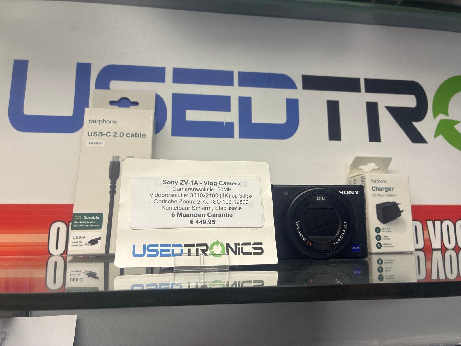 Sony ZV-1A Vlog Camera 20MP 4K met 6 maanden garantie, Audio, Tv en Foto, Beeldstabilisatie, Ophalen of Verzenden, Zo goed als nieuw