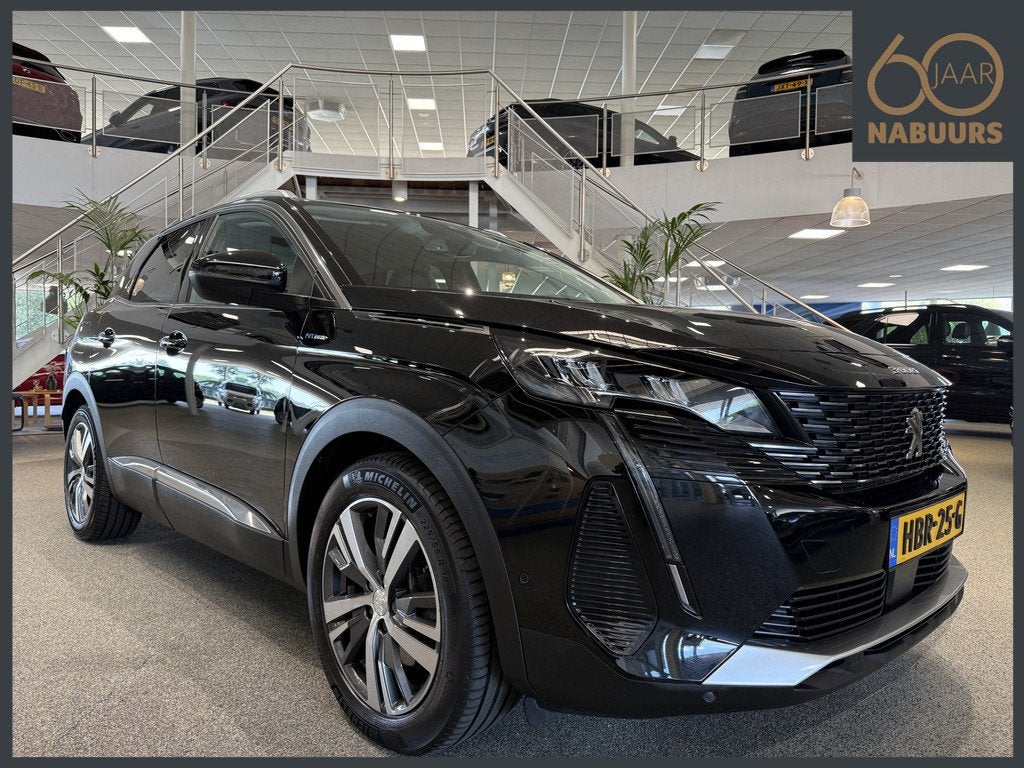 Peugeot 3008 1.6 HYbrid 225pk Allure, Adaptive cruise, Camer, Auto's, Peugeot, Gebruikt, 4 cilinders, Leder en Stof, Zwart