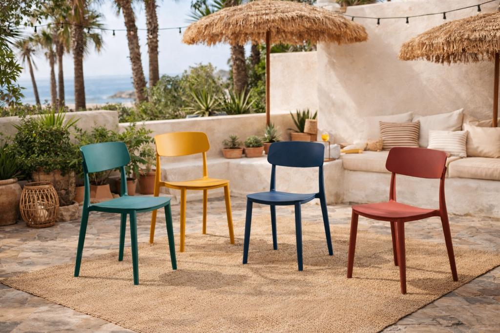 TUINSTOELEN €30 – GROTE PARTIJ TERRAS  HORECA TUIN STOELEN, Tuin en Terras, Ophalen, Kunststof, Nieuw, Stapelbaar