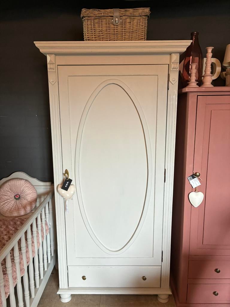 Brocante kast Pierre, 50 tot 70 cm, 105 cm of meer, Ophalen of Verzenden, 100 cm of meer