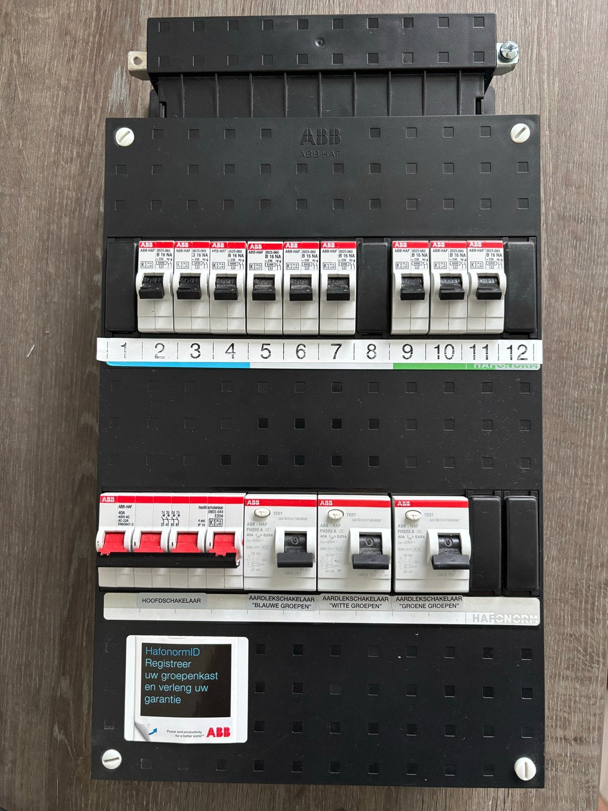 ABB 3-fase groepenkast, 9 groepen, 3 aardlekschakelaars, Ophalen of Verzenden, Zo goed als nieuw, ABB, Groepenkast