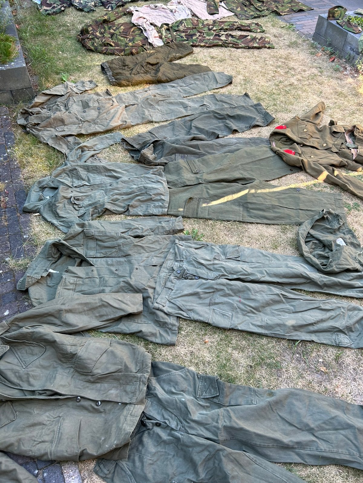 Groot Lot Militaire Uniformen, Ophalen of Verzenden, Landmacht, Nederland, Kleding of Schoenen