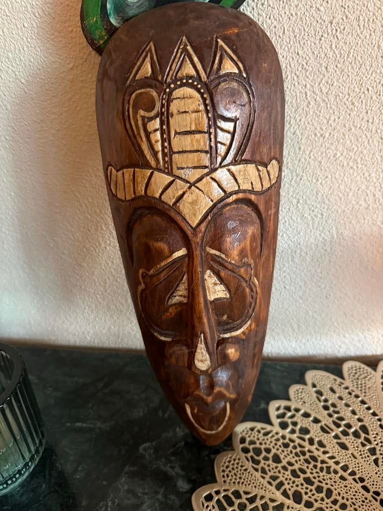 Houten masker Zuid Afrika, Ophalen of Verzenden