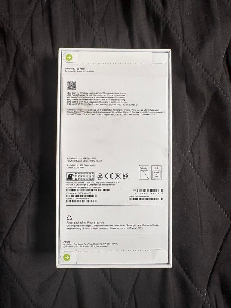 iPhone 17 Pro Max 1TB - Nieuw in doos geseald!!, Telecommunicatie, Mobiele telefoons | Apple iPhone, Overige modellen, Ophalen of Verzenden