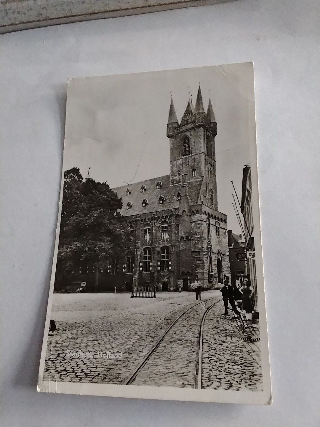 Oude ansichtkaart. SLUIS  Stadhuis Holland, Ophalen of Verzenden