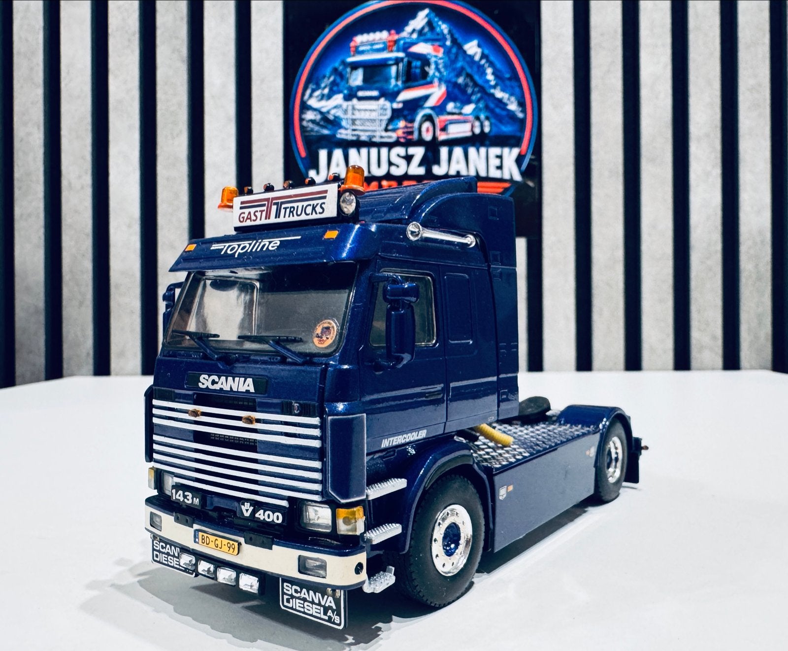 Models Scania 143M 400 Gast Trucks Wsi 1:50, Verzenden, Zo goed als nieuw, Bus of Vrachtwagen, Wsi