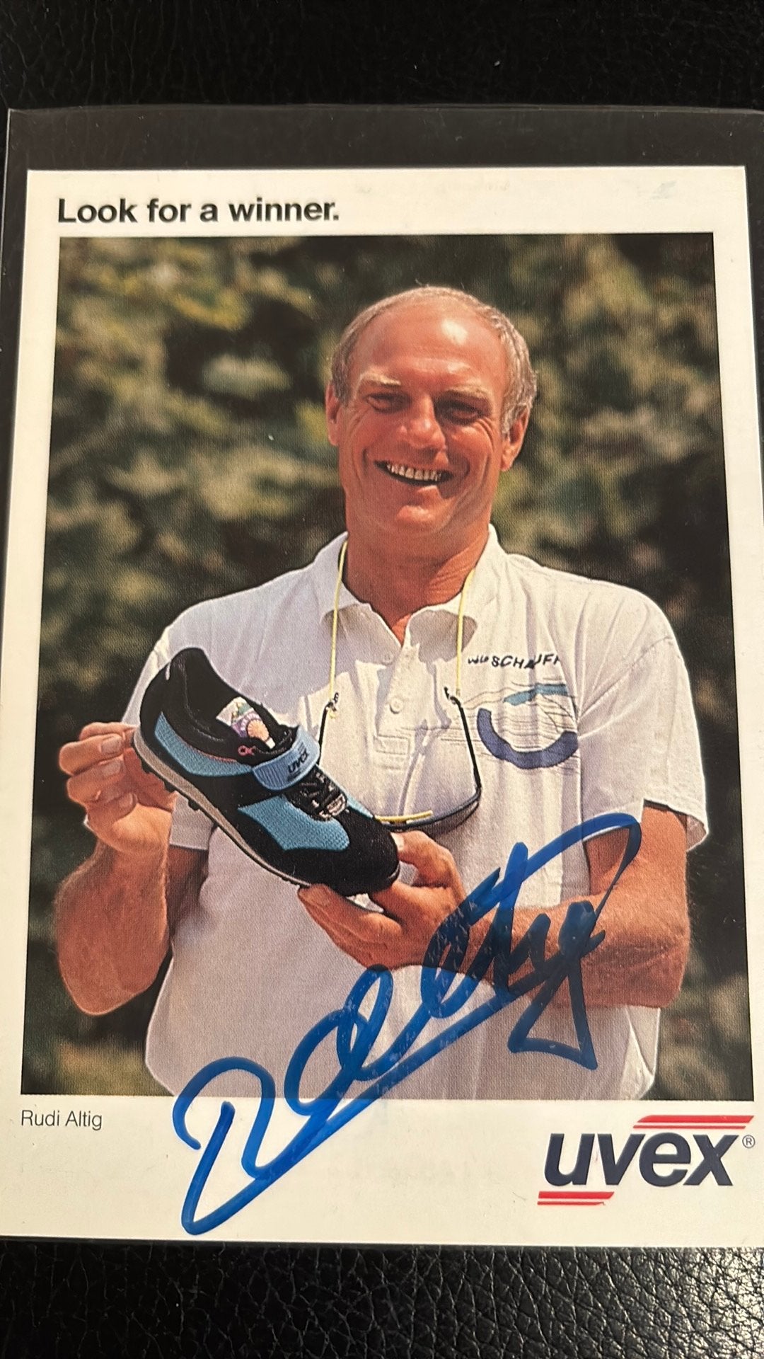 Wielrennen RUDI ALTIG Kaart met ECHTE handtekening WK weg, Verzenden, Zo goed als nieuw, Overige sporten, Spelerskaart