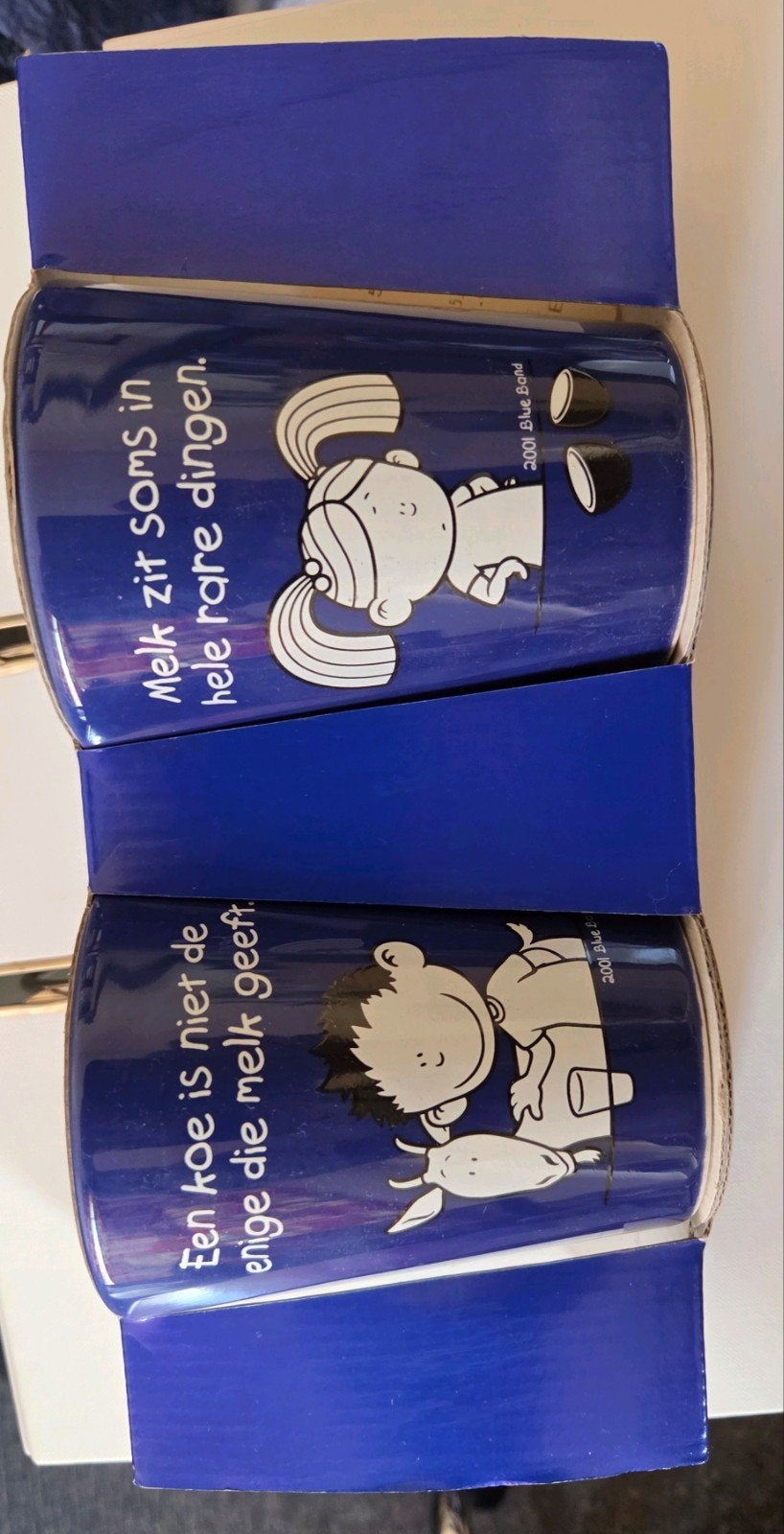 Melkbekers van Blue Band (2 stuks), Nieuw, Ophalen of Verzenden, Overige stijlen, Kop(pen) en/of Schotel(s)